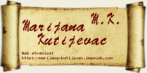 Marijana Kutijevac vizit kartica
